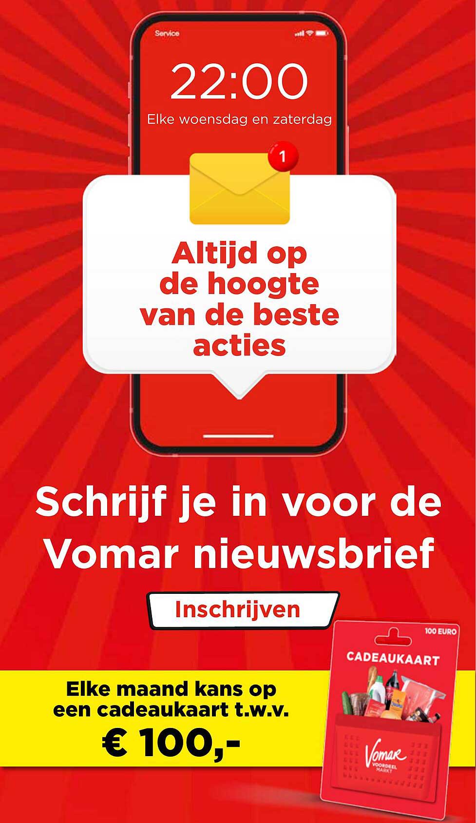 Schrijf je in voor de Vomar nieuwsbrief