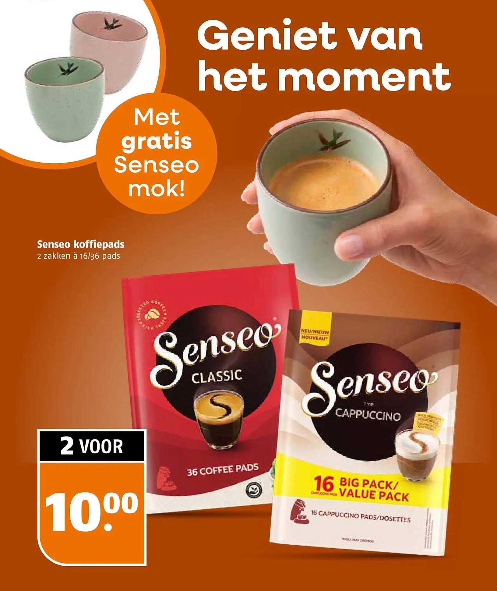 Senseo koffiepads 2 zakken à 16/36 pads Met gratis Senseo mok! 2 voor