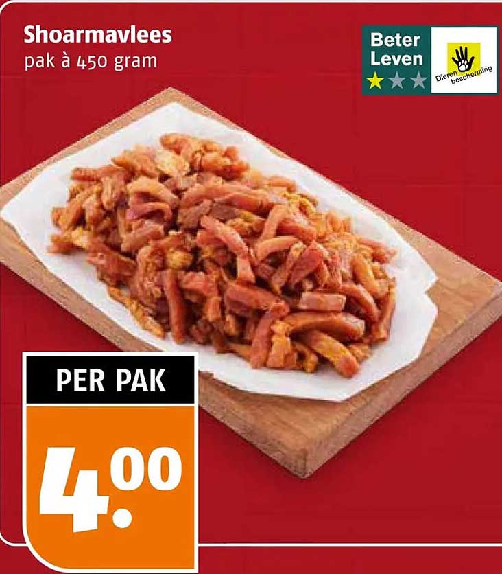 Shoarmavlees pak à 450 gram