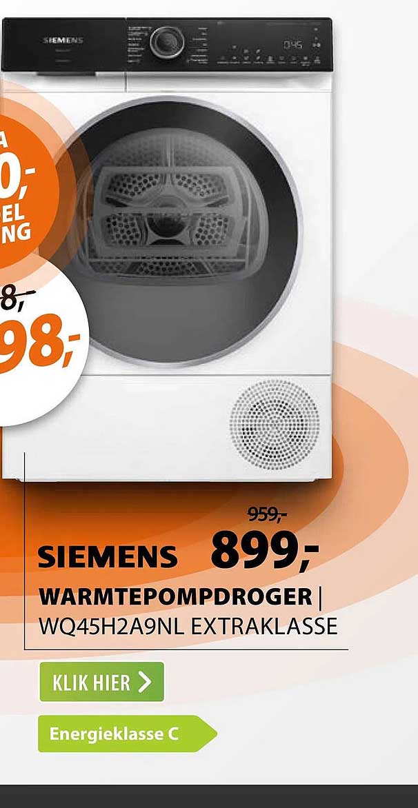 SIEMENS WARMTEPOMPDROGER WQ45H2A9NL EXTRAKLASSE