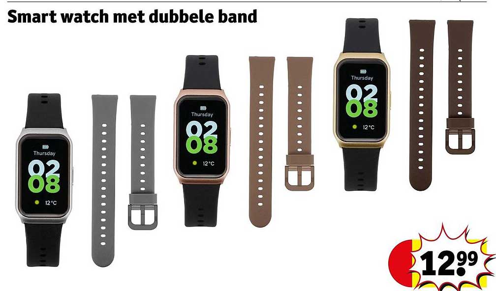 Smart watch met dubbele band