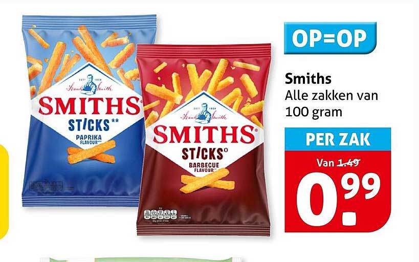Smiths Alle zakken van 100 gram