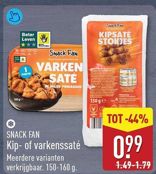 SNACK FAN Kip- of varkenssaté