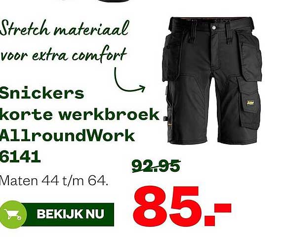 Snickers korte werkbroek AllroundWork 6141