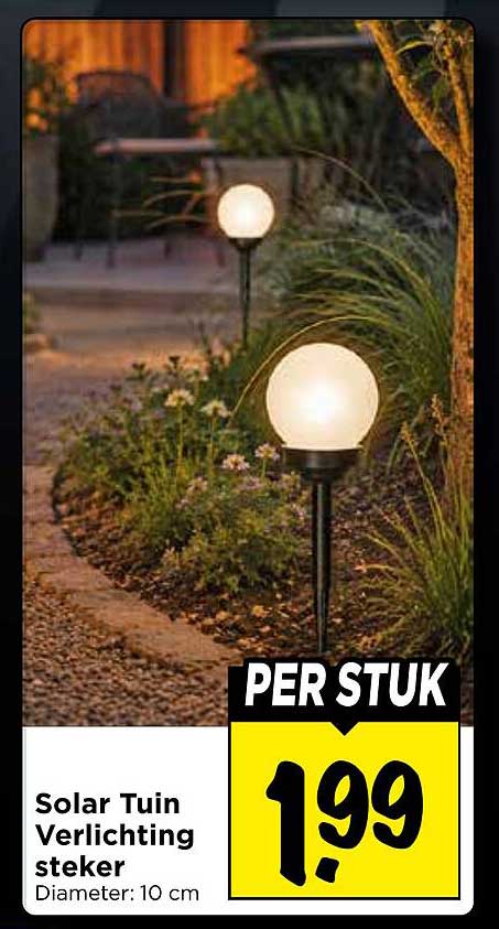 Solar Tuin Verlichting steker Diameter: 10 cm PER STUK