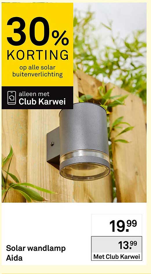 Solar wandlamp Aida