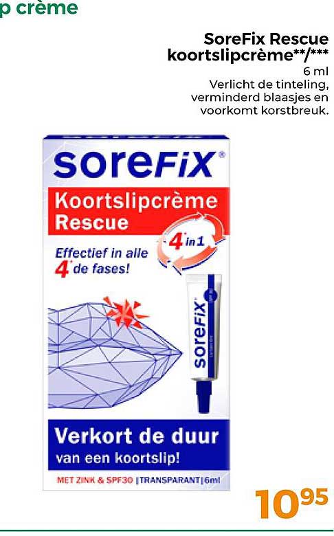 SoreFix Rescue koortslipcrème**/***
