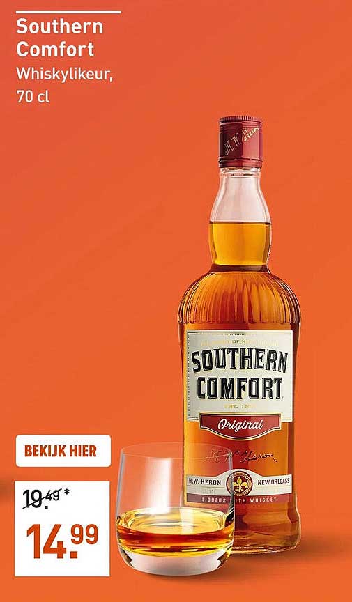 Southern Comfort Whiskylikeur, 70 cl