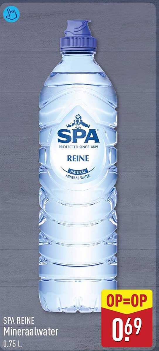 SPA Reine Mineraalwater 0.75 l. OP=OP