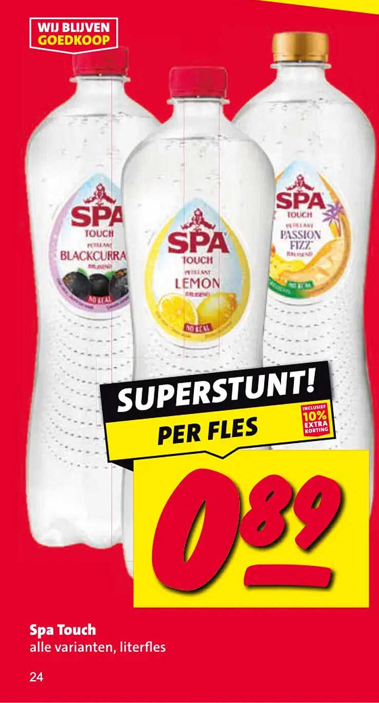 Spa Touch alle varianten, literfles