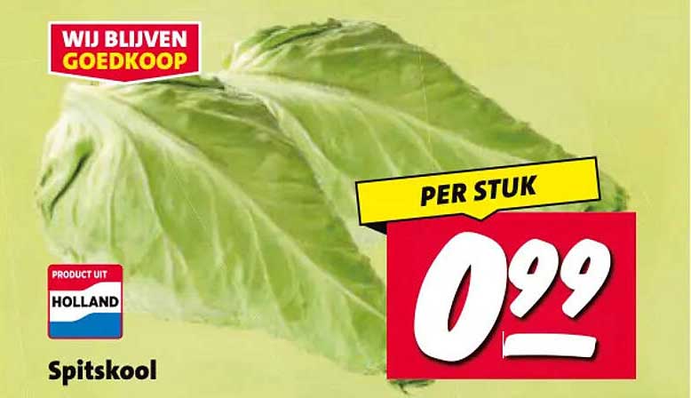 Spitskool PER STUK