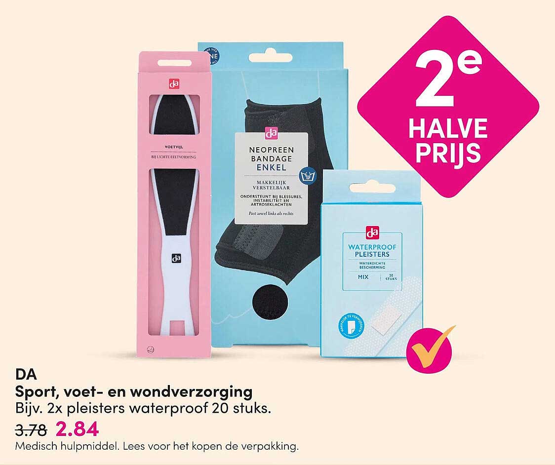 Sport, voet- en wondverzorging 2e halve prijs