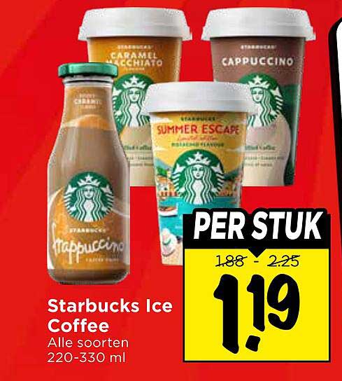Starbucks Ice Coffee Alle soorten 220-330 ml PER STUK