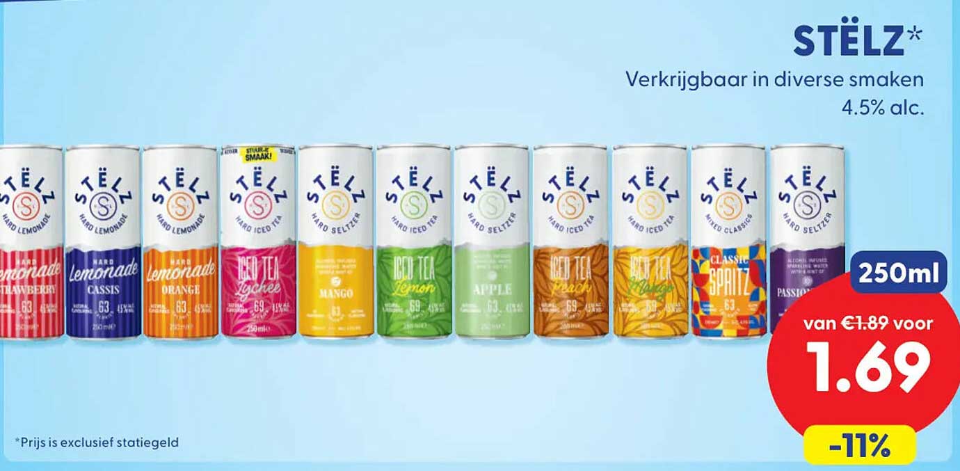 STËLZ Verkrijgbaar in diverse smaken 4.5% alc. 250ml