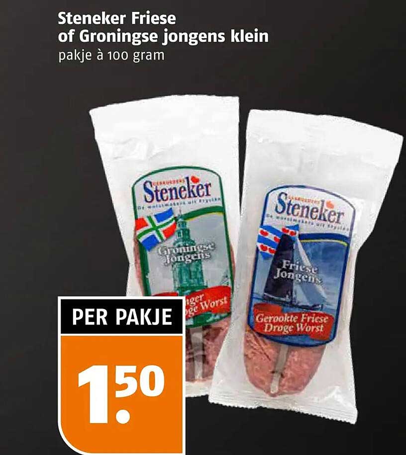 Steneker Friese of Groningse jongens klein pakje à 100 gram