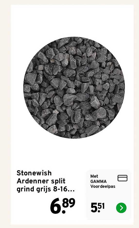 Stonewish Ardenner split grind grijs 8-16...