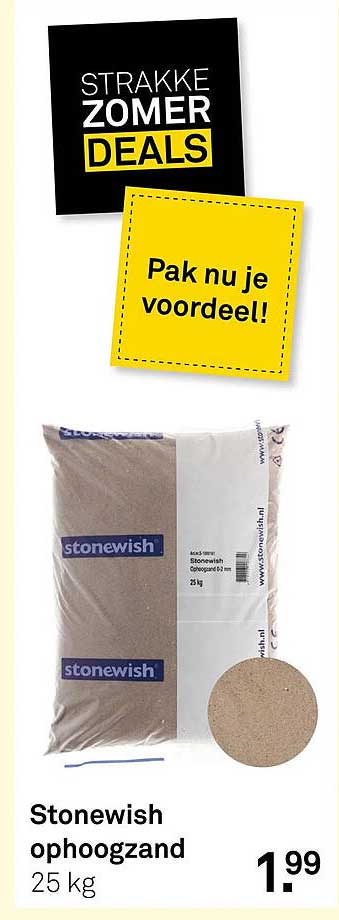 Stonewish ophoogzand 25 kg