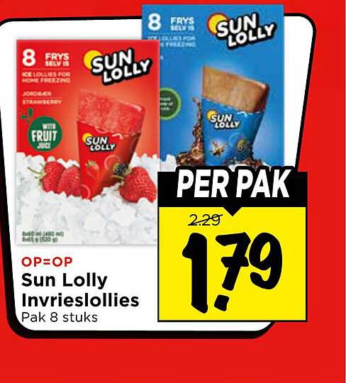 Sun Lolly Invrieslollies Pak 8 stuks