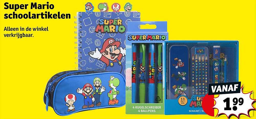 Super Mario schoolartikelen