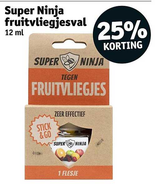 Super Ninja fruitvliegjesval 12 ml 25% KORTING