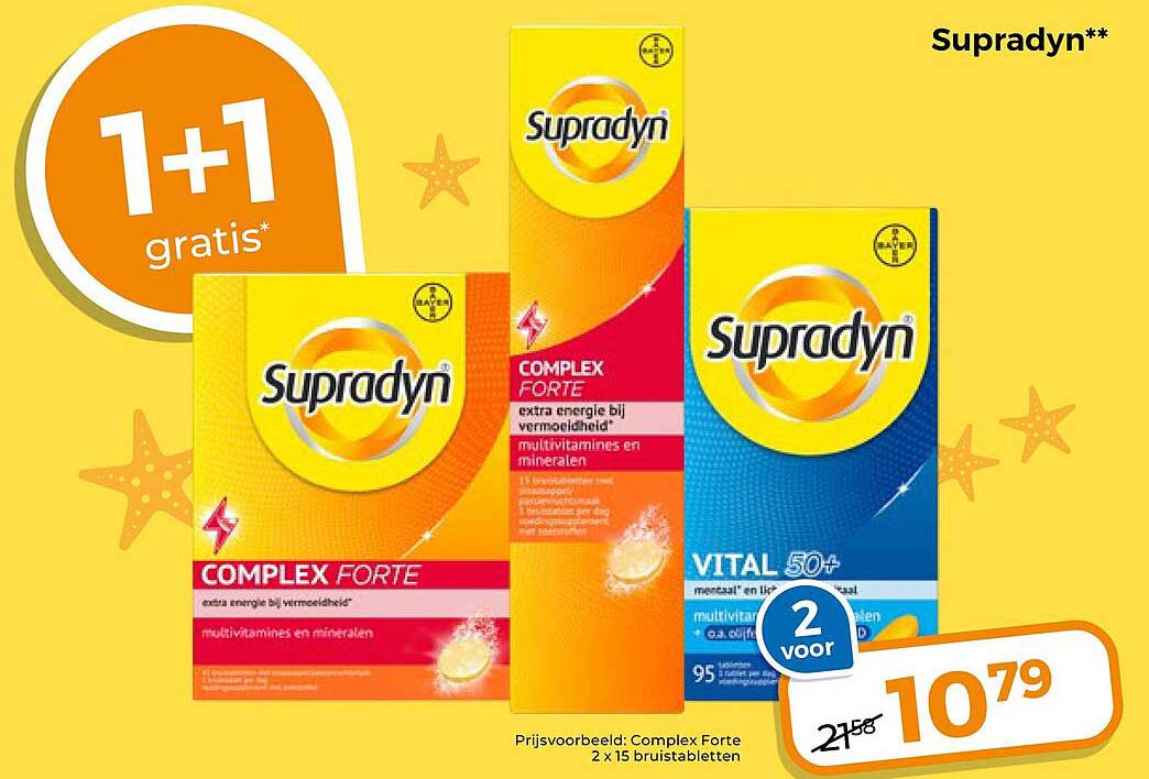 Supradyn** 1+1 gratis*