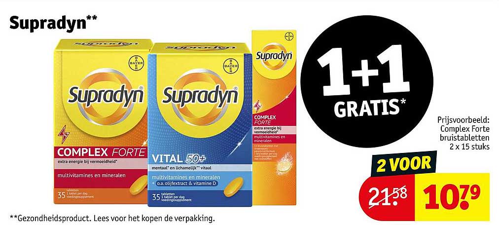 Supradyn Complex Forte / Vital 50+ 1+1 GRATIS
