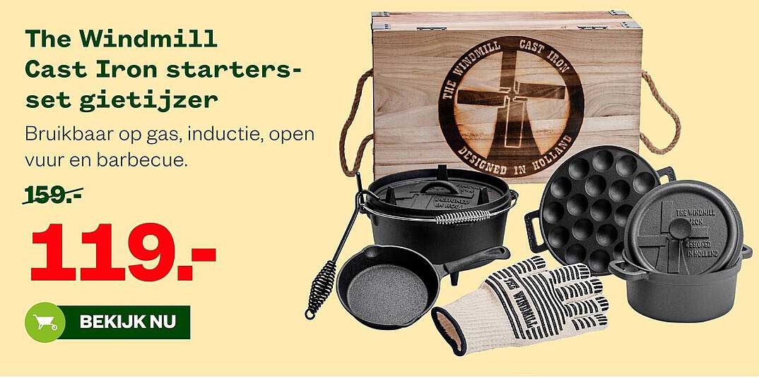 The Windmill Cast Iron starters-set gietijzer