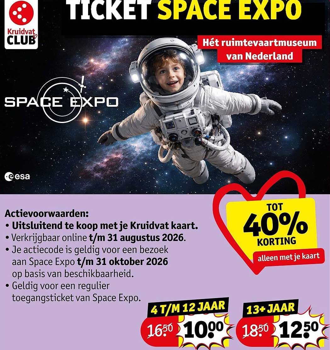 TICKET SPACE EXPO tot 40% KORTING alleen met je kaart