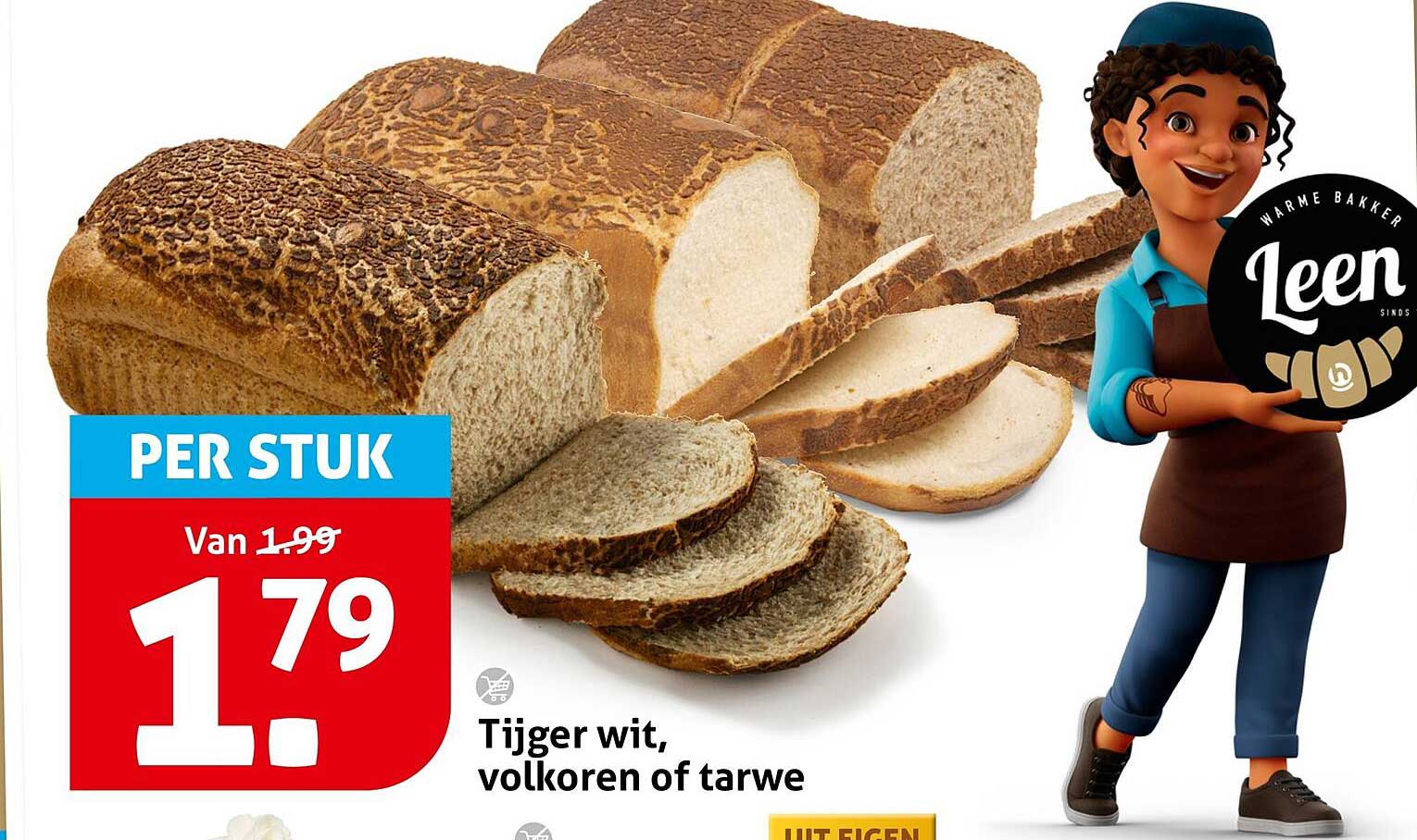 Tijger wit, volkoren of tarwe