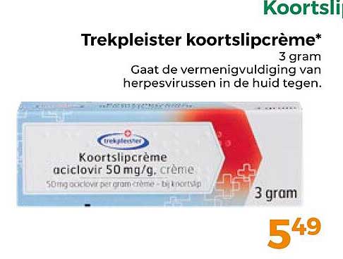 Trekpleister koortslipcrème*
