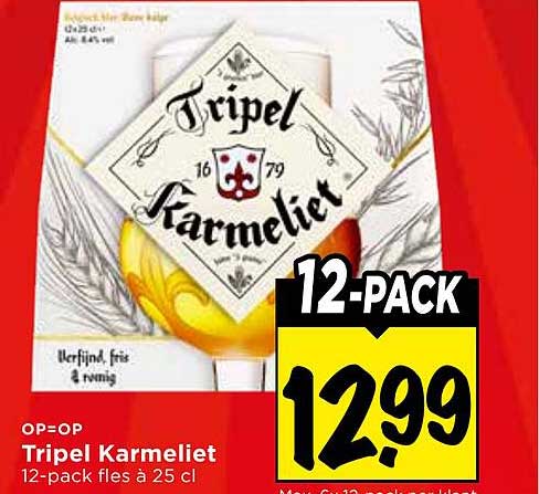 Tripel Karmeliet 12-pack fles à 25 cl