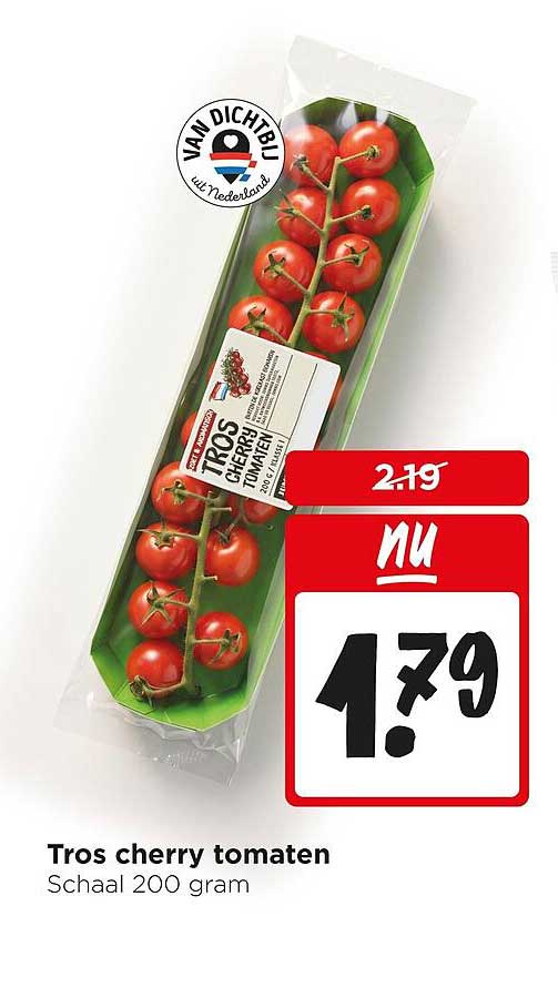 Tros cherry tomaten Schaal 200 gram