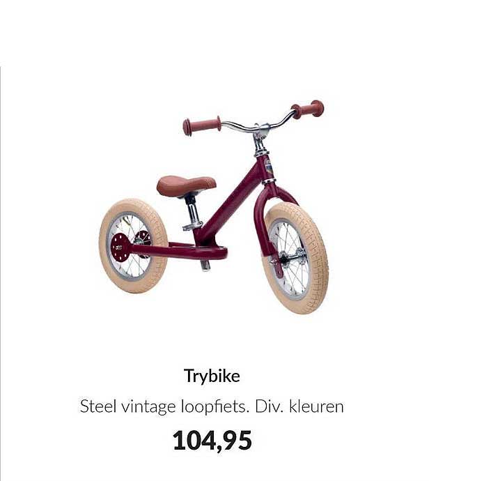 Trybike Steel vintage loopfiets. Div. kleuren
