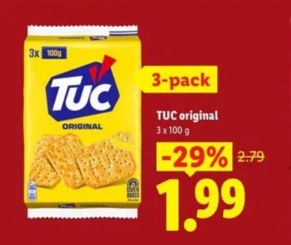 TUC original 3 x 100 g 3-pack -29%