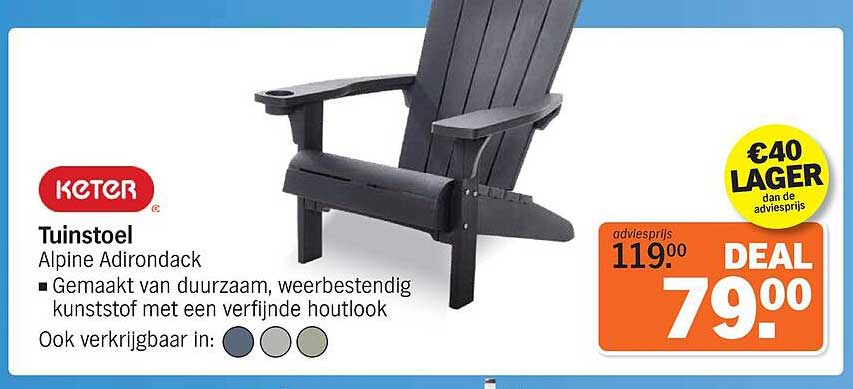 Tuinstoel Alpine Adirondack