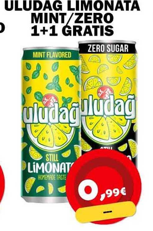 ULUDAG LIMONATA MINT/ZERO 1+1 GRATIS