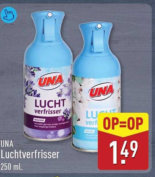 UNA Luchtverfrisser 250 ml. OP=OP