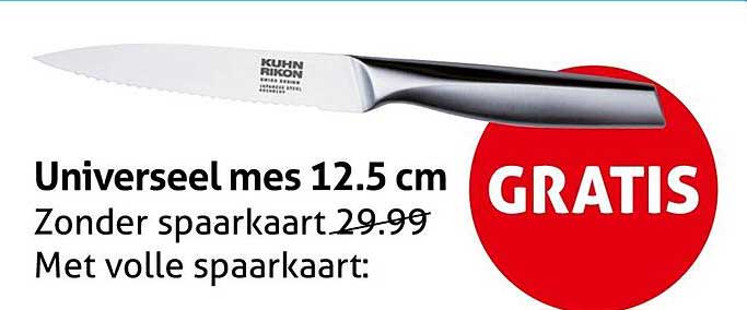 Universeel mes 12.5 cm GRATIS