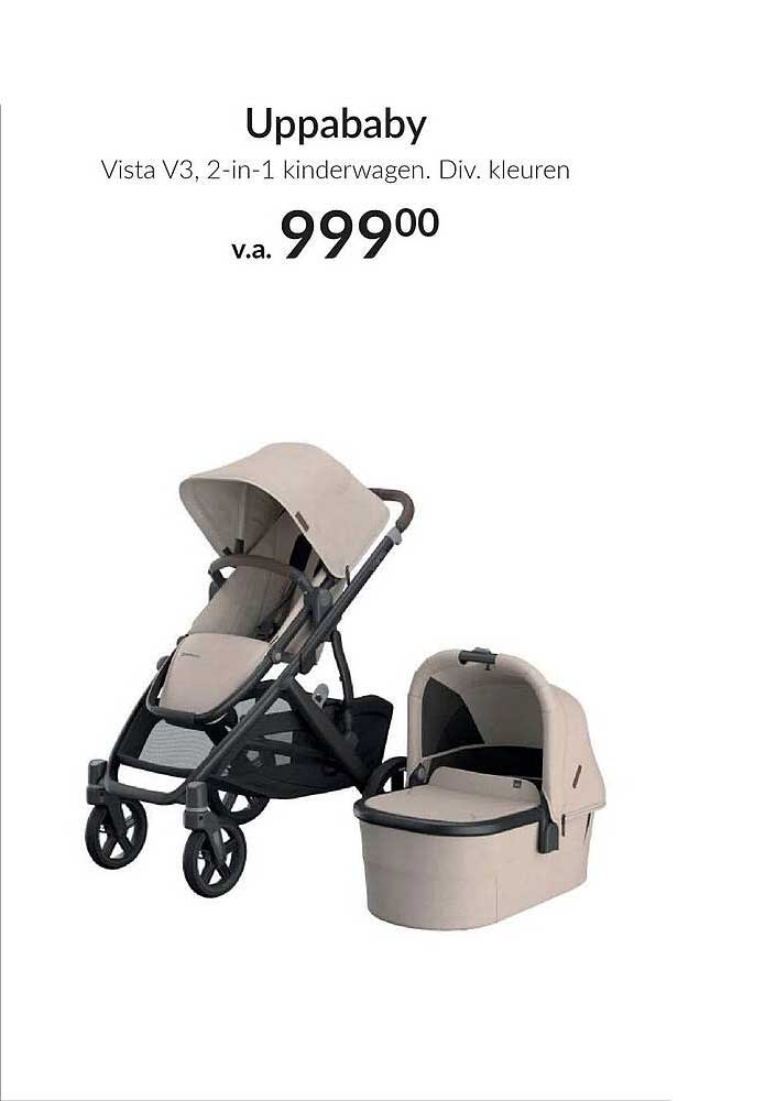 Uppababy Vista V3, 2-in-1 kinderwagen. Div. kleuren