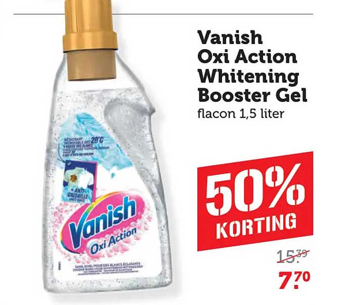 Vanish Oxi Action Whitening Booster Gel flacon 1,5 liter 50% KORTING