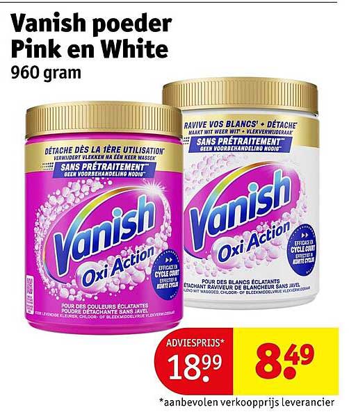 Vanish poeder Pink en White 960 gram