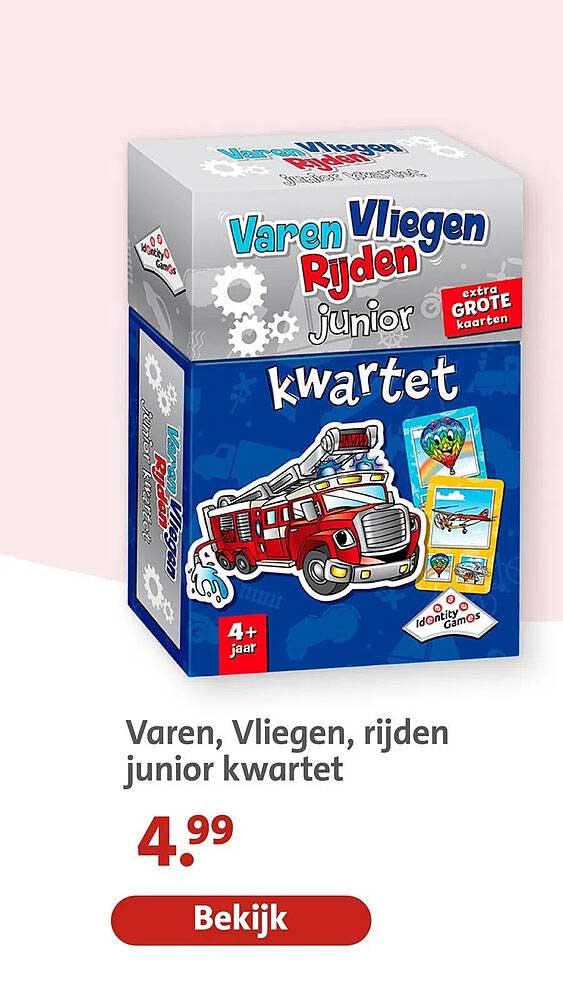 Varen, Vliegen, rijden junior kwartet
