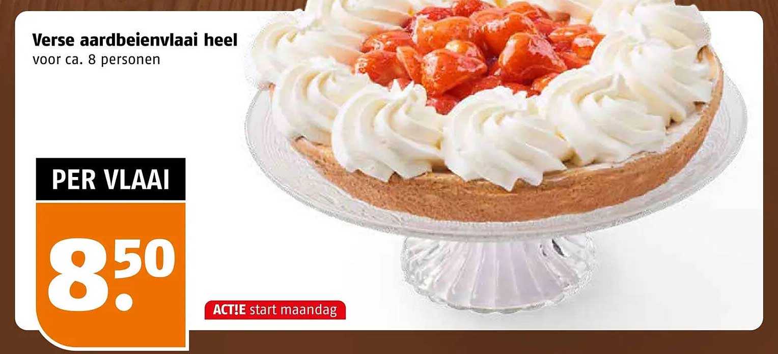 Verse aardbeienvlaai heel voor ca. 8 personen