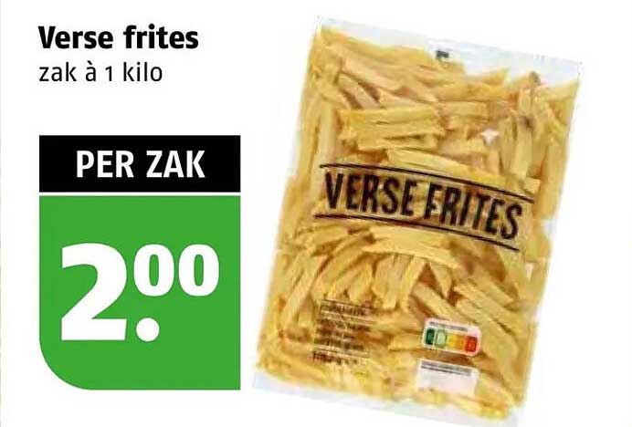 Verse frites zak à 1 kilo