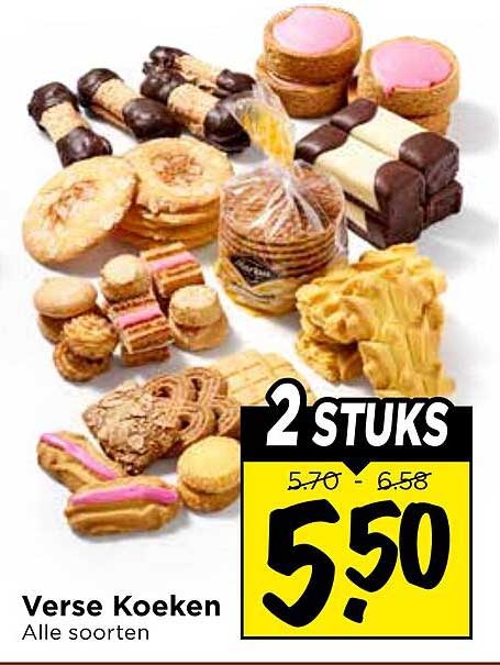 Verse Koeken Alle soorten 2 STUKS
