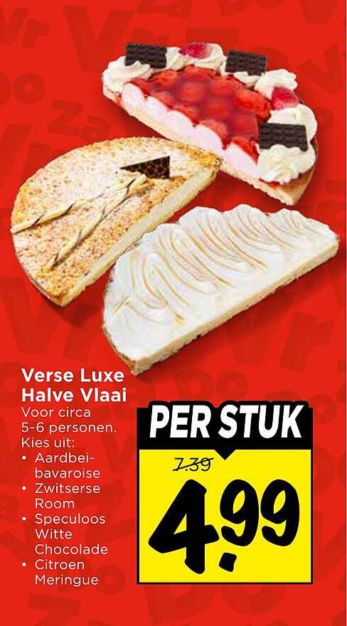 Verse Luxe Halve Vlaai PER STUK