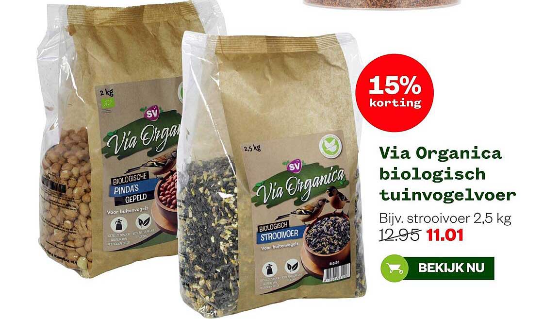 Via Organica biologisch tuinvogelvoer 15% korting