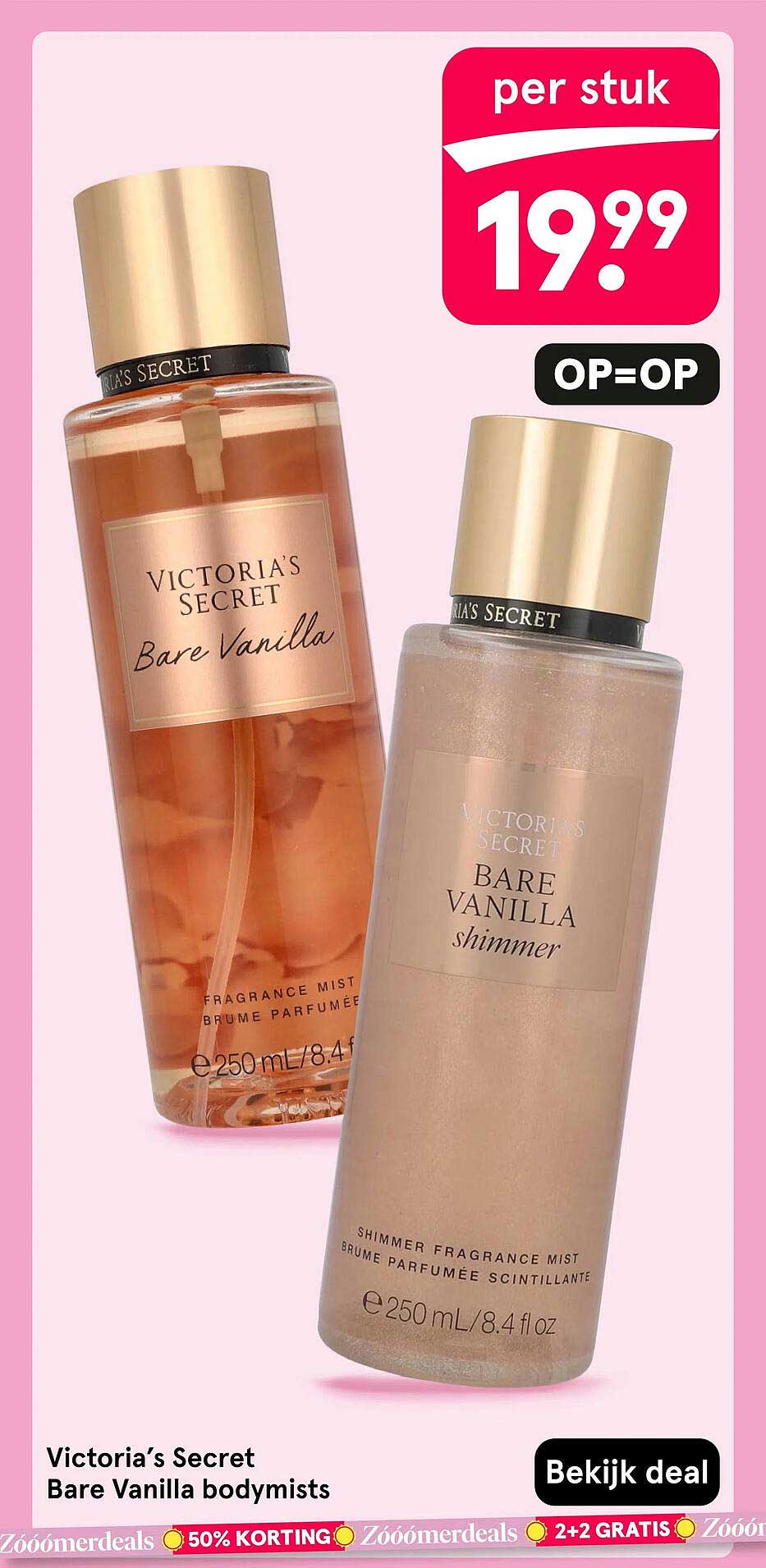 Victoria’s Secret Bare Vanilla bodymists 2+2 GRATIS