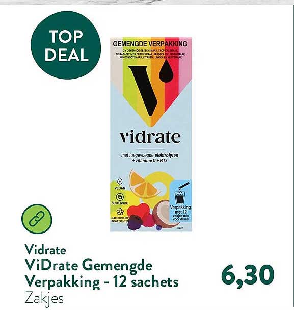 Vidrate ViDrate Gemengde Verpakking - 12 sachets Zakjes