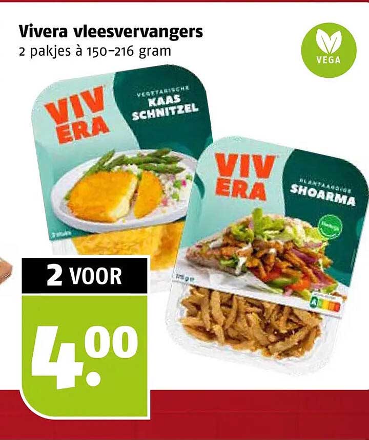 Vivera vleesvervangers 2 pakjes à 150-216 gram